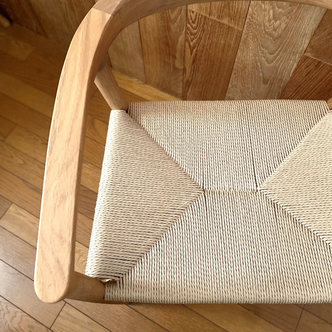 無印良品 オーク材ペーパーコードアームチェア